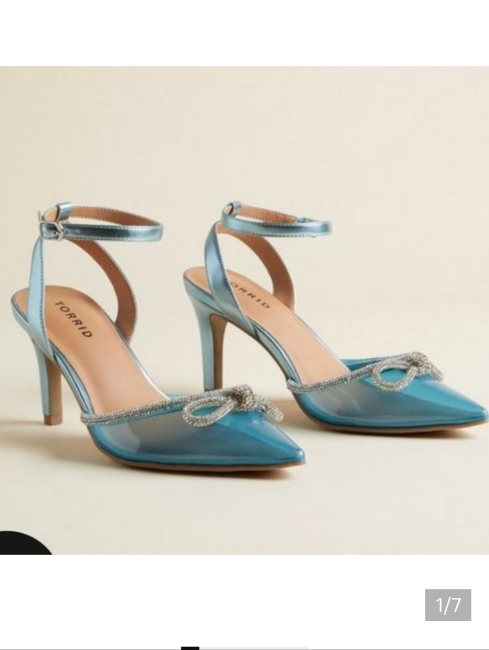 🆕️👰‍♀💒 BLUE EMBELLISHED BOW POINTED TOE HEEL (WW) 💒👰‍♀